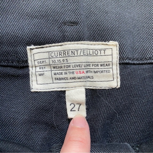 Current Elliot The Corset Paperbag High Rise Cropped Leg Denim Jean Edgebrook 27 - Picture 10 of 12